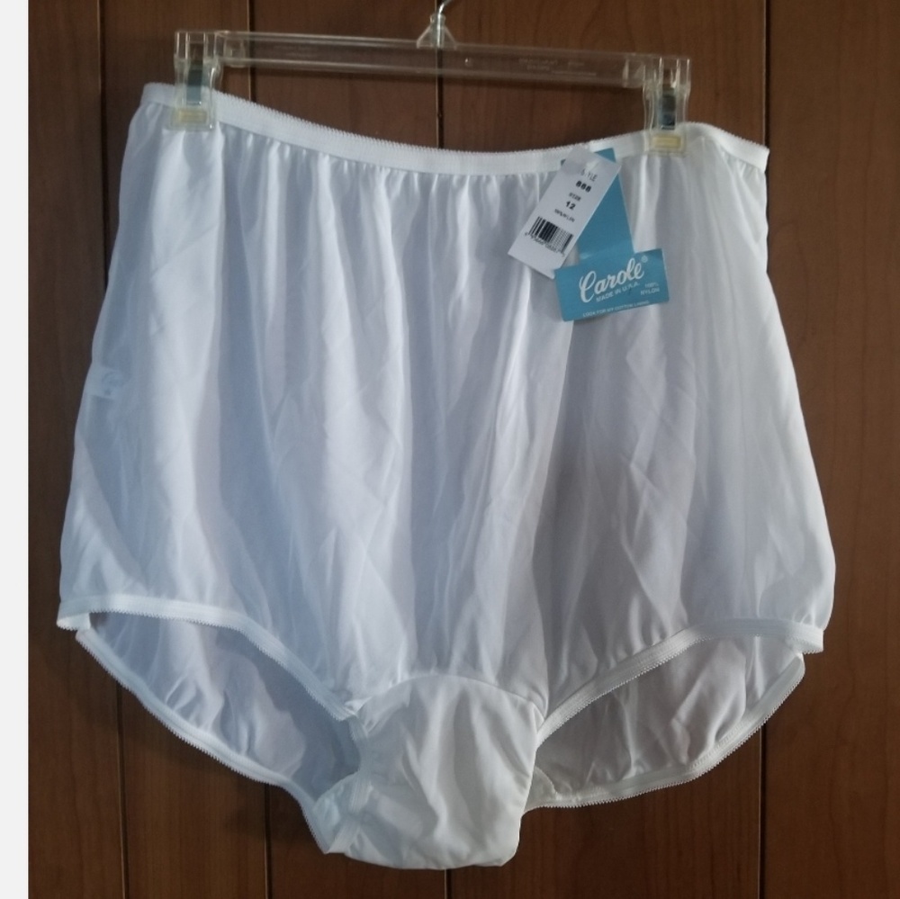 NWT Carole Womens Underwear Babydoll Size 12 White